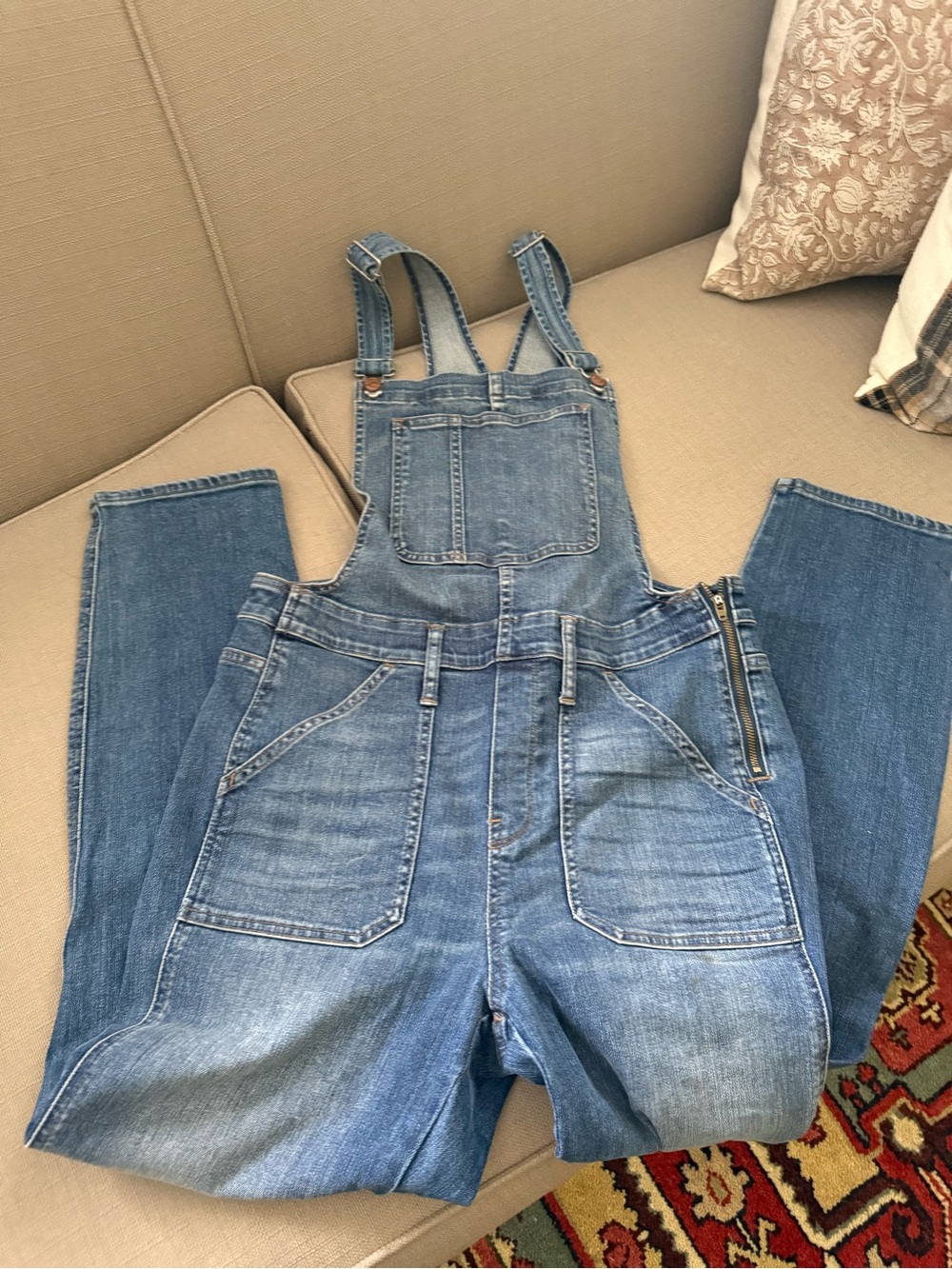 Madewell Light Blue Denim Bib Overalls